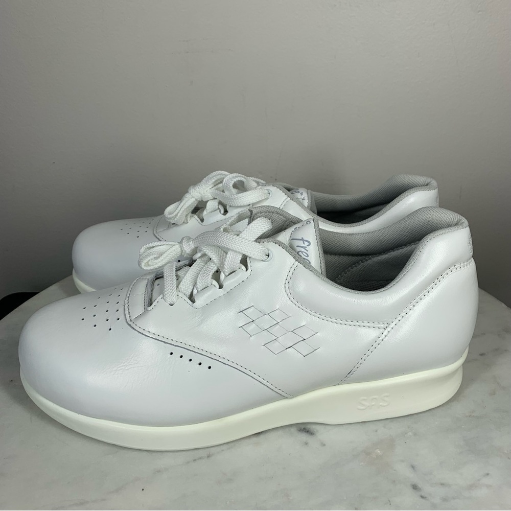 SAS Free Time White Leather Shoes Sneakers Womans Size 8.5